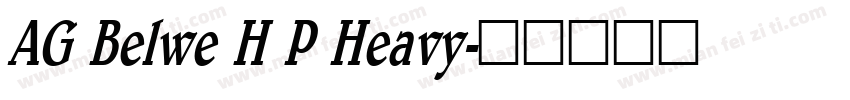 AG Belwe H P Heavy字体转换